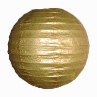 16" Paper Lantern Gold Regular Wire